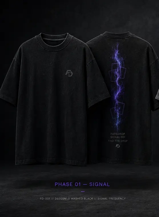 FateDrop Signal Tee concept artwork
